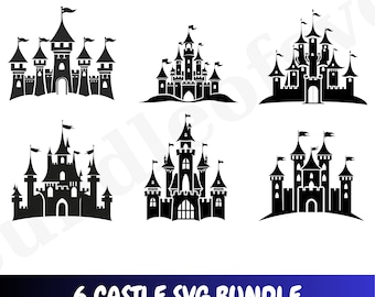 Castle Silhouette Svg Bundle, Castle SVG Bundle, Magic Castle svg, Castle Cut File Svg, Princess Castle Svg, Castle Png, Digital Download