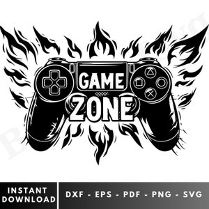 Game Zone Svg, Gamer Svg, Gaming Svg, Videojuegos svg, Juegos Clipart, Gamer Life Png, Decoración de sala de juegos, Archivos Svg para Cricut, Digital #1