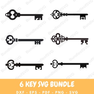 Decorative Key SVG Bundle - DIY Crafts and Scrapbooking - Key Clipart - Key Cut File - Key Vector - Svg Files for Cricut - Digital Download