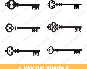 Decorative Key SVG Bundle - DIY Crafts and Scrapbooking - Key Clipart - Key Cut File - Key Vector - Svg Files for Cricut - Digital Download