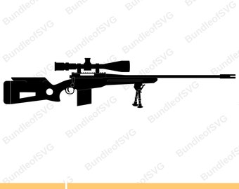Get on Target with our Sniper Rifle SVG for Cricut and Silhouette - Gun Svg - Hunting Svg - Military Svg - Army Svg - Digital Download