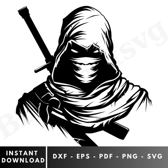 Assassin SVG, Assassin Logo Svg, Ninja Clipart, Video Game