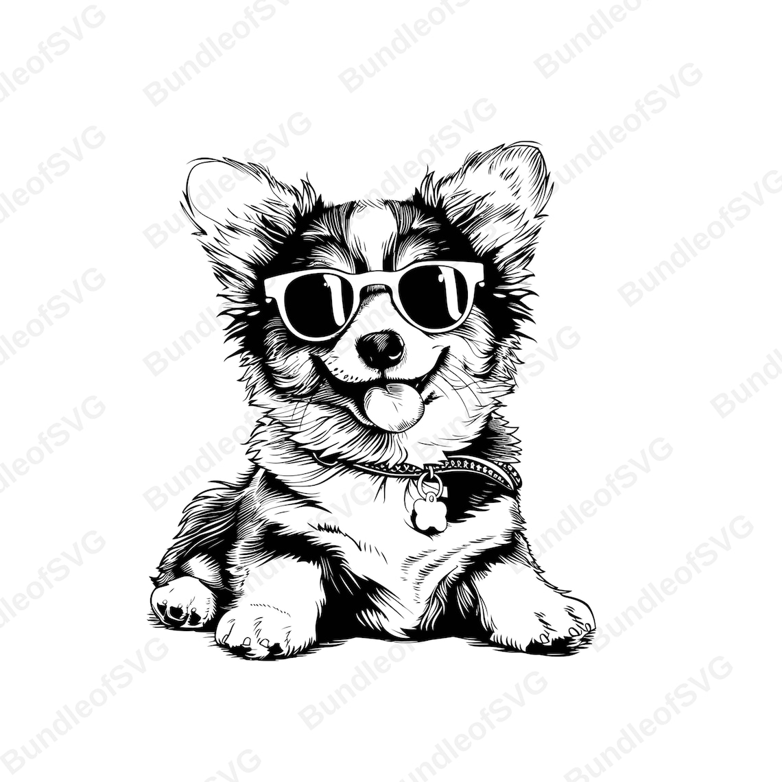 Dog With Sunglasses SVG Bundle, Dog Wearing Sunglasses Png, Cool Dog ...