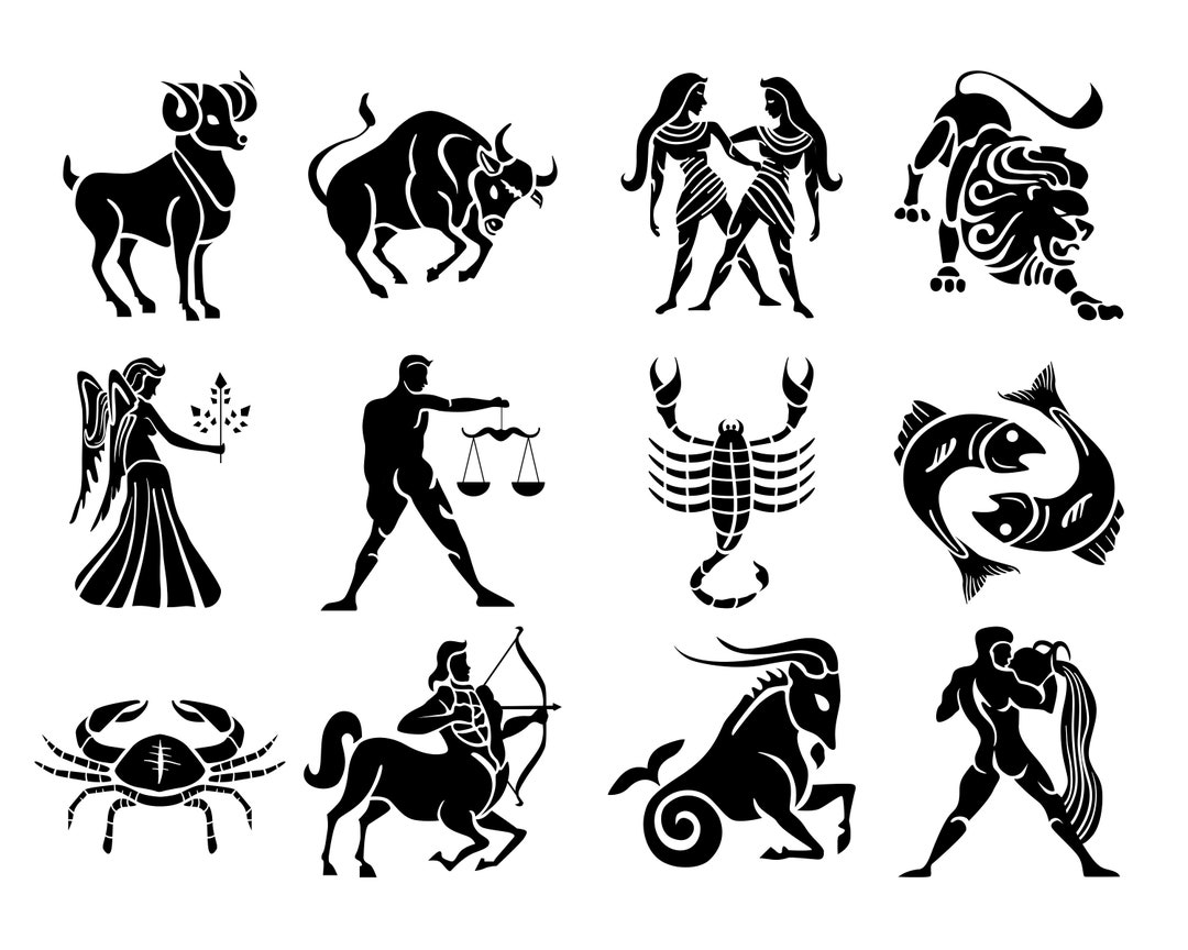 Zodiac Svg, Zodiac Signs Svg Bundle, Astrology Svg, Cricut, Silhouette ...