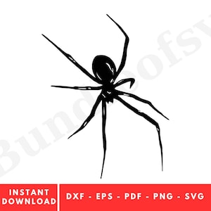 Spider SVG, Spider Silhouette, Spider Clipart, Halloween Svg, Halloween Clipart, SVG Cut Files, Svg Files for Cricut, Digital Download