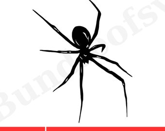 Araignée SVG, Silhouette d'araignée, Clipart araignée, Halloween Svg, Clipart Halloween, fichiers coupés SVG, fichiers Svg pour Cricut, téléchargement numérique
