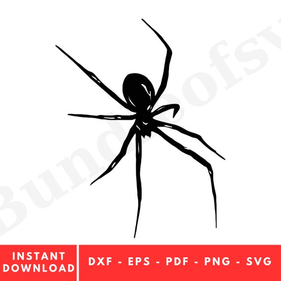 Spider SVG, Spider Silhouette, Spider Clipart, Halloween Svg, Halloween Clipart, SVG Cut Files, Svg Files for Cricut, Digital Download