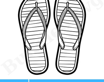 Flip Flops Svg - Sandal Silhouette - Beach Shoes Svg - Flip Flops silhouette - Summer Svg - Flip Flop clipart - Svg files for Cricut