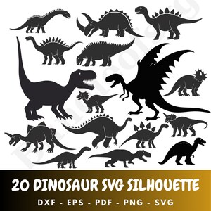 Dinosaur SVG Bundle - Prehistoric Clipart - T-Rex, Triceratops, Stegosaurus SVG - Dino SVG Files - Digital Download for Cricut & Silhouette