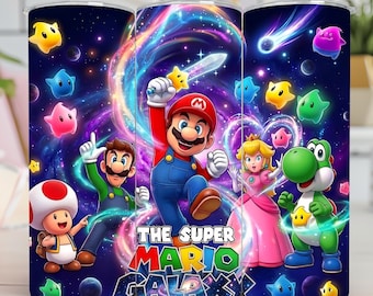 20oz Mario Tumbler Wrap, 20oz Skinny Tumbler Sublimation Design, Cartoon Characters PNG, Tumbler Wrap PNG, Digital Download