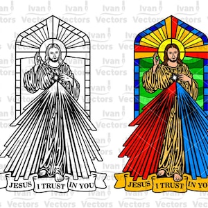 Miłosierdzie Boże - La Divina Misericordia - Plik wektorowy do cięcia i grawerowania laserowego (cdr, dxf, eps, ai, svg)