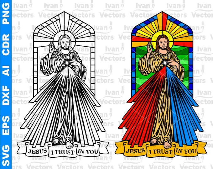 Mercy Cut Out The Divine Mercy - La Divina Misericordia - Vector File for Laser ...