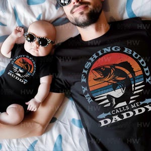 Matching Dad & Baby Fishing Shirt Set, Fishing Buddies Tees