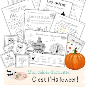 Kids French Halloween Activities printable pack