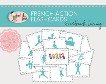 Franse actie-flashcards | Oefen Franse bewegingswoorden met leuke spelletjes