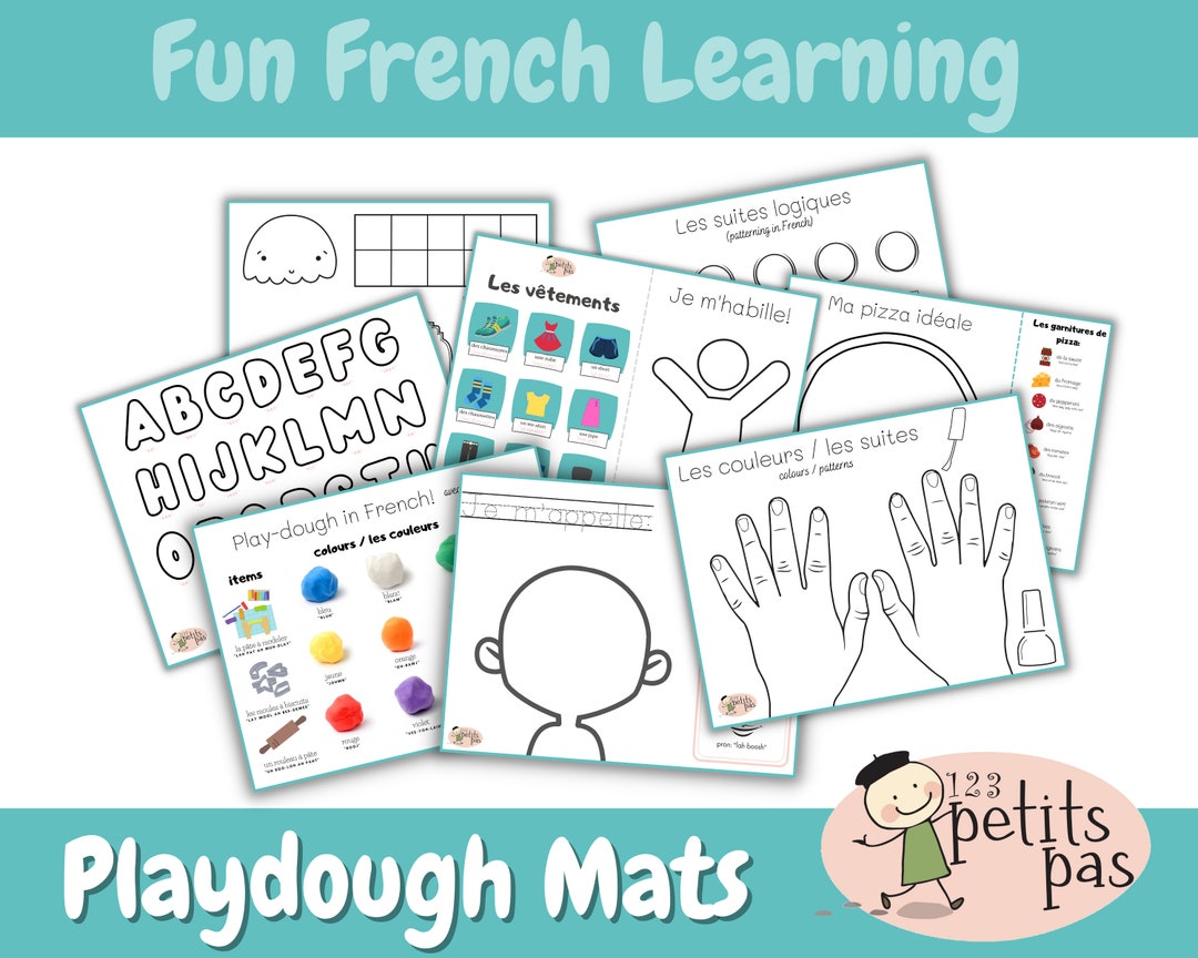 Printable Playdough Mats for Fun French Practice Etsy