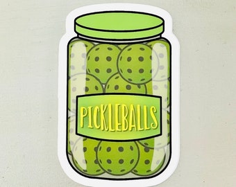 Sticker pot de pickleballs : cadeau amusant de pickleballs