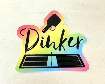 Pickleball "Dinker" Sticker: Waterproof Vinyl Art