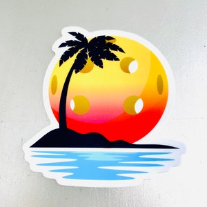 Pickleball Island Sticker: Waterproof Vinyl Decal