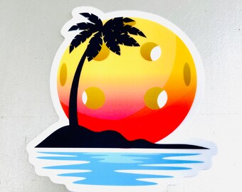 Pickleball Island Sticker: Waterproof Vinyl Decal