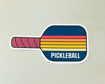 Pickleball Paddle Sticker: Waterproof Vinyl, Hand-Drawn Art