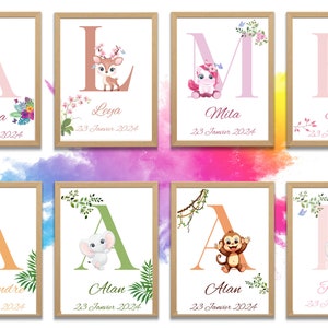 AFFICHE NAISSANCE PRENOM