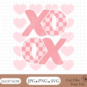 XoXo SVG, XoXo PNG, Saint-Valentin SVG, Amour Png, Valentine SVG, Vday Png, Love Vibes SVG, Anniversaire Png, Mignon Valentine SVG ,
