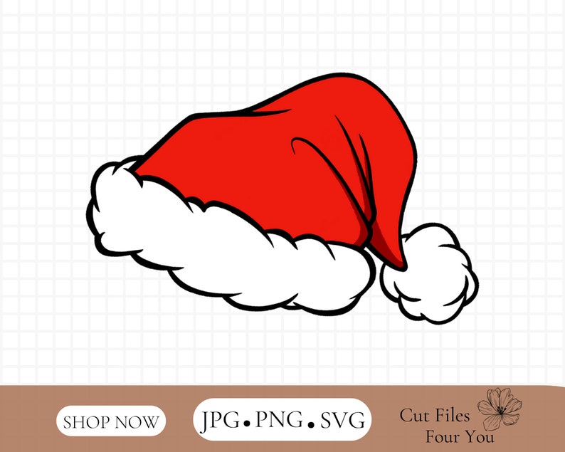 Santa Hat Png-Svg , Navidad PNG Sombrero de Santa Claus png-Regalo de Navidad San Nick, feliz navidad svg,Sombrero de Santa Claus png Descarga instantánea imagen 2