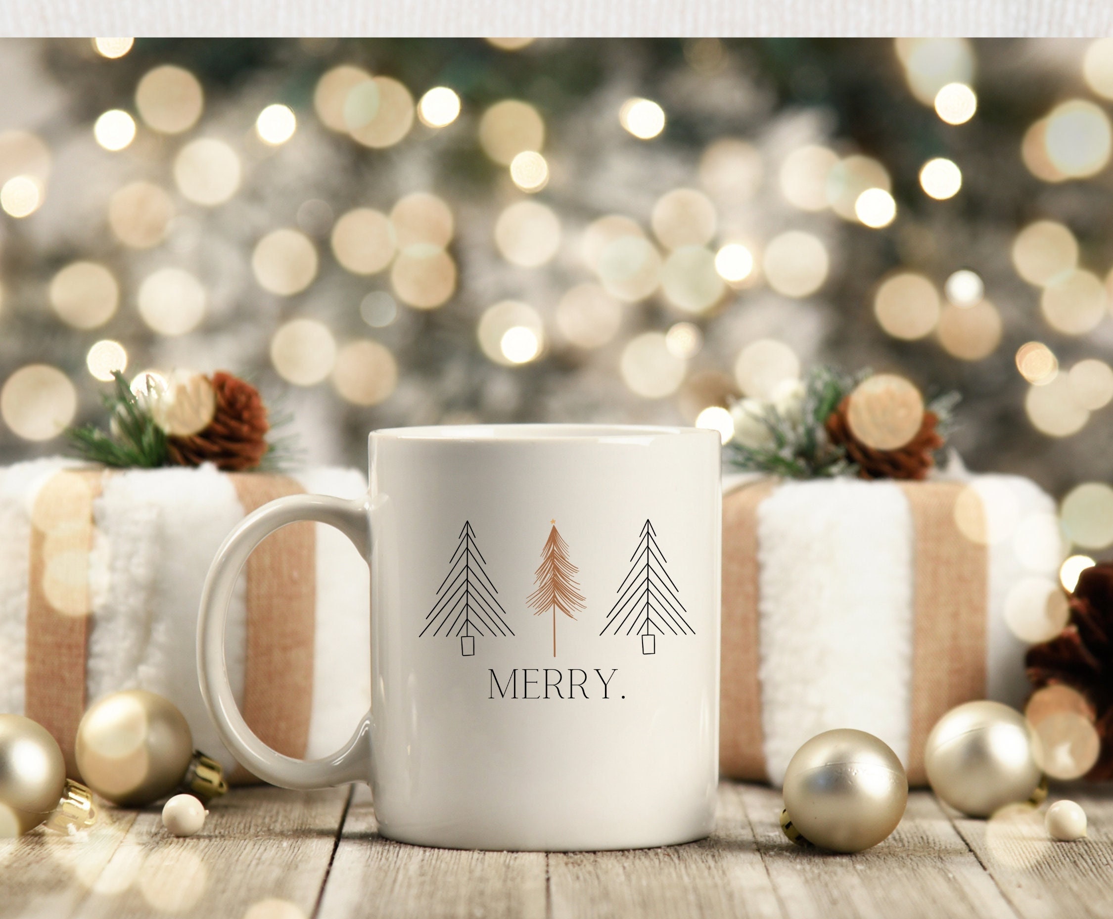 Mug Gift Box, Personalized Christmas Mug, Merry & Bright Gift Box, Chr –  Plant Box Co