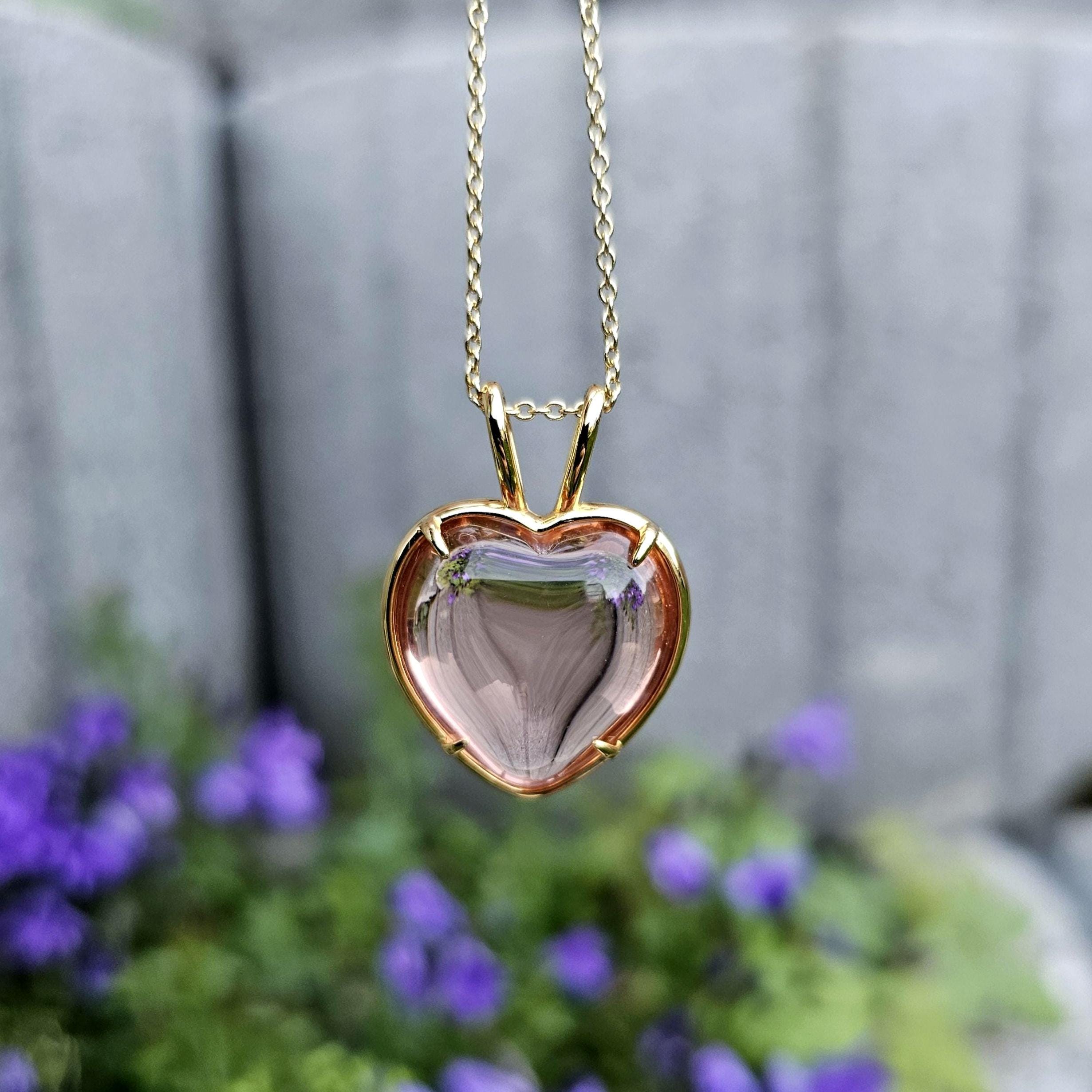 Heart Andara Pendant, Angel of Light / Seraphim, Energy Booster, Spiritual Development, Handmade, Approx. 2.2 cm, California