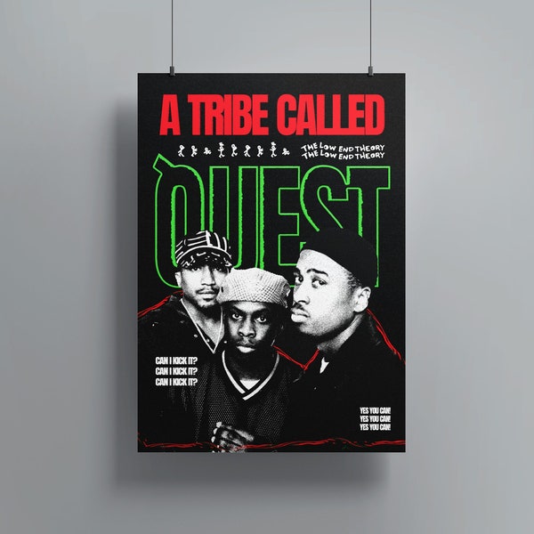 A Tribe Called Quest - Poster Print | The Low End Theory | Vintage Music Poster | Hip Hop | High Quality | Art | INSTANT DIGITAL DOWNLOAD