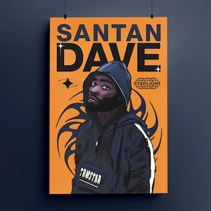 Santan Dave Poster Print | Modern Art Poster | STARLIGHT | UK Artist | Bedroom Poster | Student Room | Wall Art/Decor/Print | 6x4/12x8/A3/A2