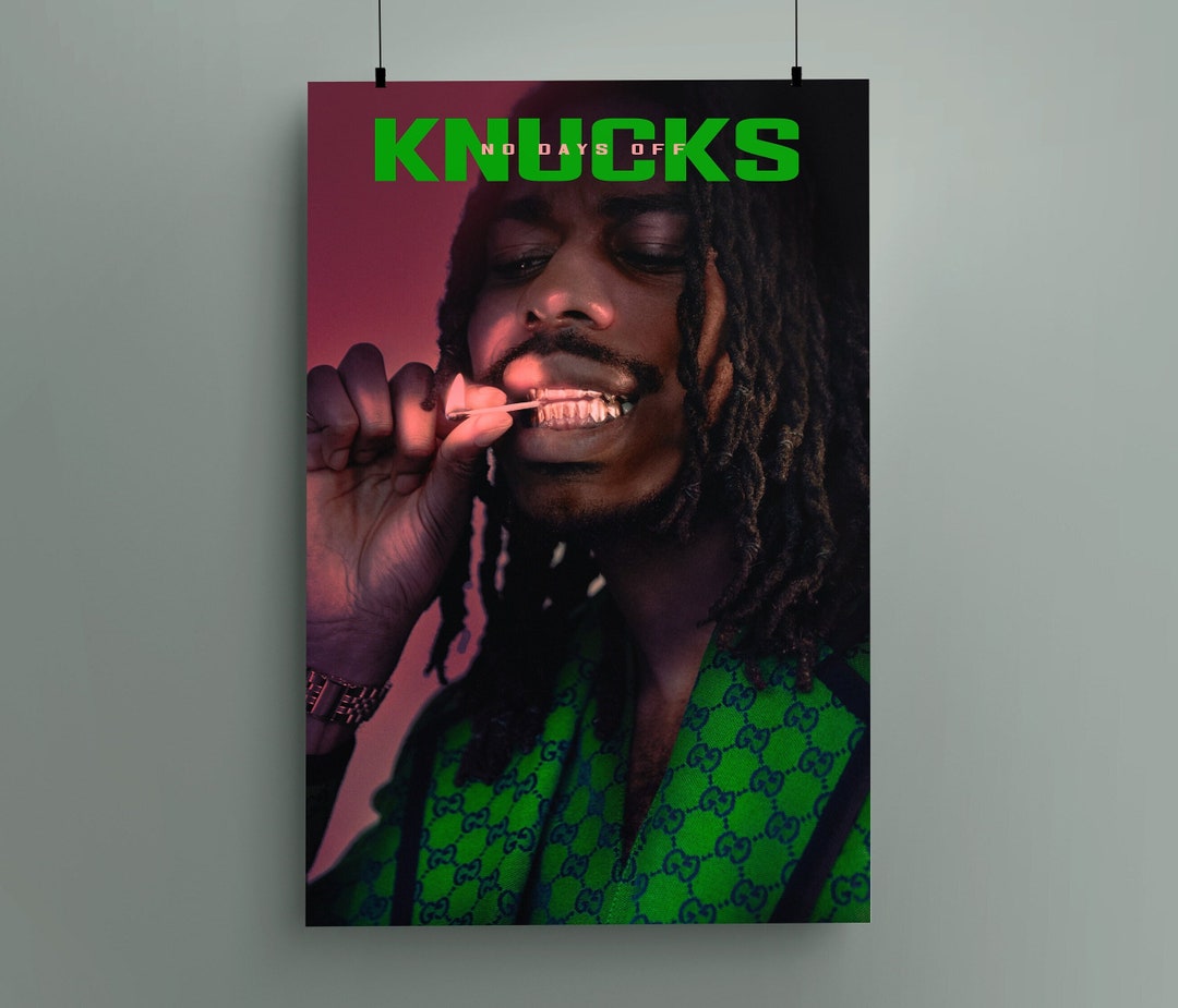 Knucks Rapper Drawing Knucks Simple Poster Print | No Days off Poster | UK Artist | Wall Art ...