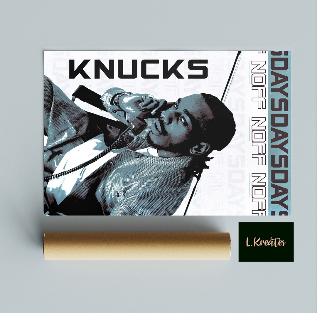 Knucks poster print no days off poster uk artist wall etsy