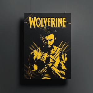 WOLVERINE POSTER | Simple Poster | Vintage Poster | Wall Art/Decor/Print / Choose your colour / 6X4/A5/A4/A3/A2