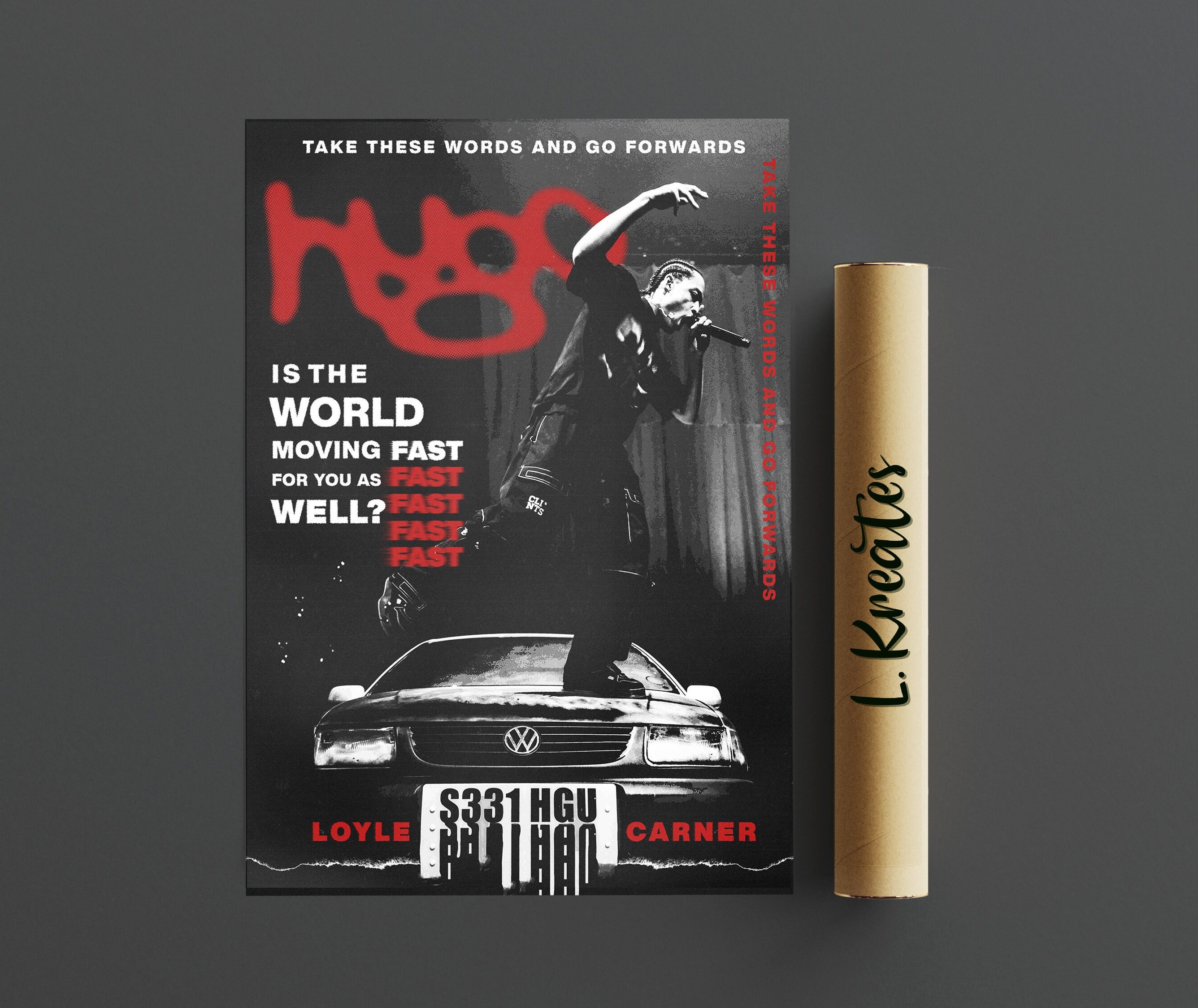 Discover Loyle Carner Poster Print | HUGO Album | Tour | Speed of Plight | Vintage Music Poster (und)