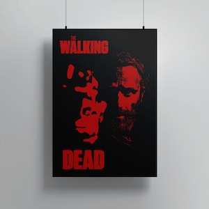 The Walking Dead Poster Print | Rick Grimes | Simple Poster | Vintage Poster | Wall Art/Decor/Print / 6x4/7x5/A4/A3/A2