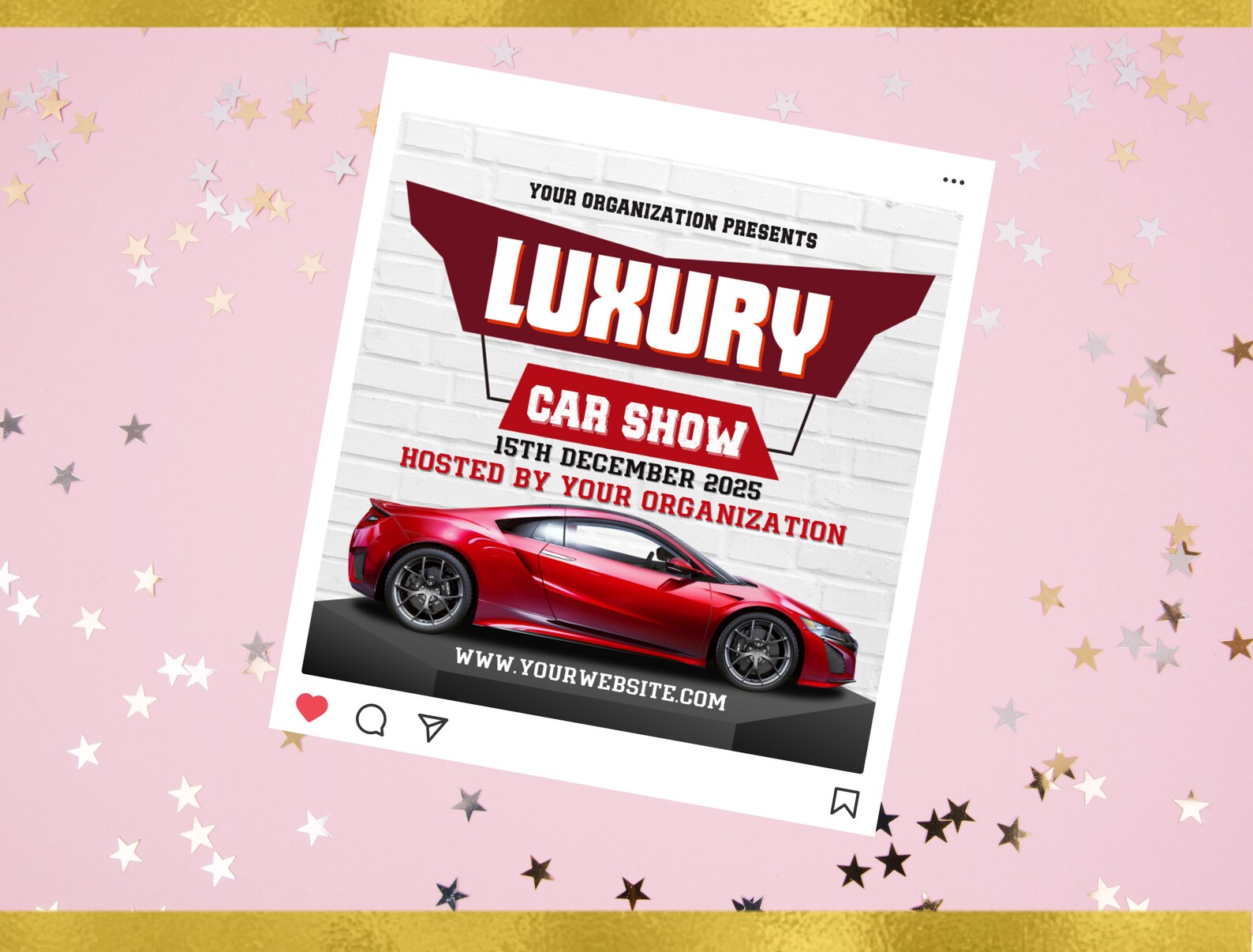 Car Show Flyer Template, Diy Car Show Flyer, Editable Flyer Template ...