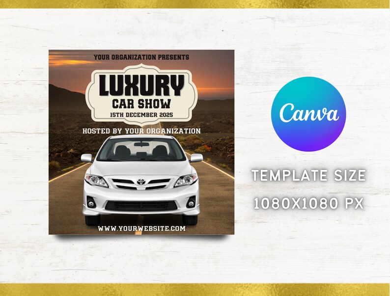Car Show Flyer Template, Diy Car Show Flyer, Editable Flyer Template ...