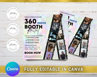 360 Photobooth Digital Flyers, 360 Photo Booth Flyer, 360 Photobooth Templates, 360 Photobooth, 360 Photobooth Marketing Flyers