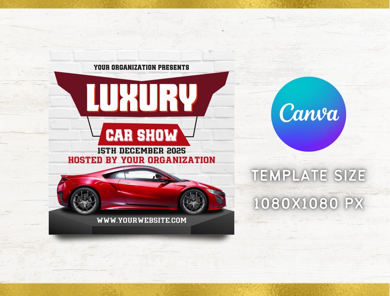 Car Show Flyer Template, Diy Car Show Flyer, Editable Flyer Template ...