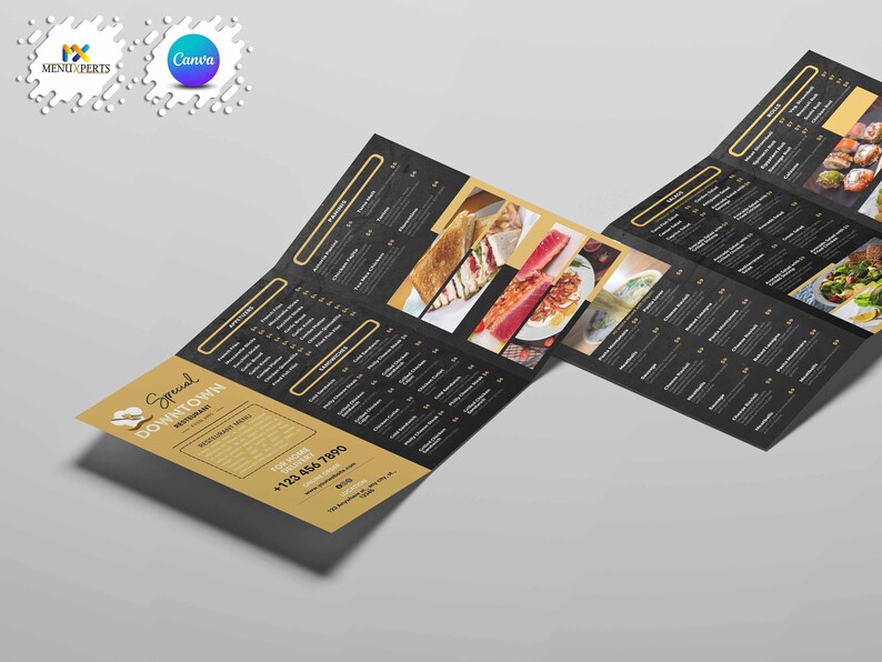 Restaurant Menu Template Tri fold Canva Menu Template Tri fold Restaurant Menu Template Tri fold Canva Menu Template Tri fold