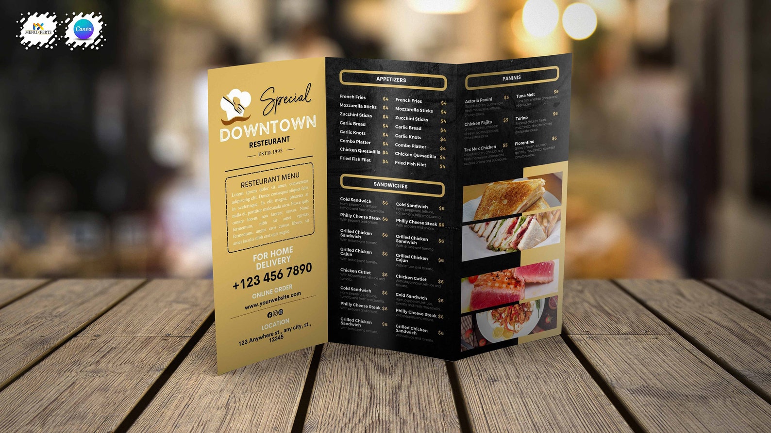 Restaurant Menu Template Tri fold Canva Menu Template Tri fold Restaurant Menu Template Tri fold Canva Menu Template Tri fold