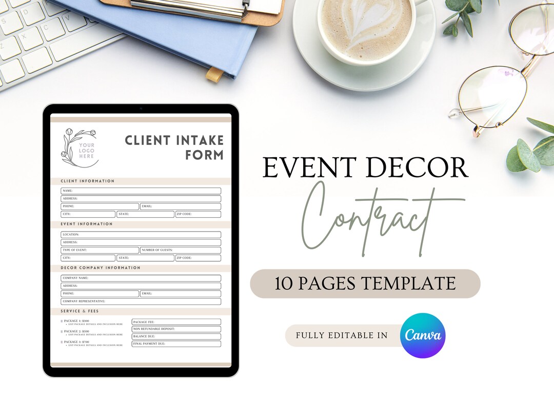 Event Decor Contract Template Event Decoration Contract Party Decor Event Decor Contract Template Event Decoration Contract Party Decor