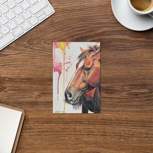 Cartes Cheval, Cartes De Voeux Chevaux, Cartes De correspondance vierges, Aquarelle cheval, Art western, Cartes, Sud-Ouest, Amoureux des chevaux