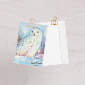Carte de voeux hibou,Carte blanche,Imprimé hibou,Carte de correspondance,Noël,Carte de voeux,Cartes de correspondance vierges,Symbole hibou,Cartes de correspondance,Hibous,Cartes mignonnes,Amour hibou