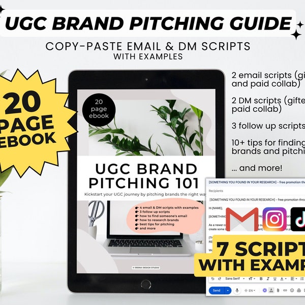 UGC Brand Pitching Guide, UGC Email Pitch Template, Ugc Brand Pitch Scripts, Ugc Pitching Scripts, Ugc DM Scripts, Ugc Brand Pitch Templates