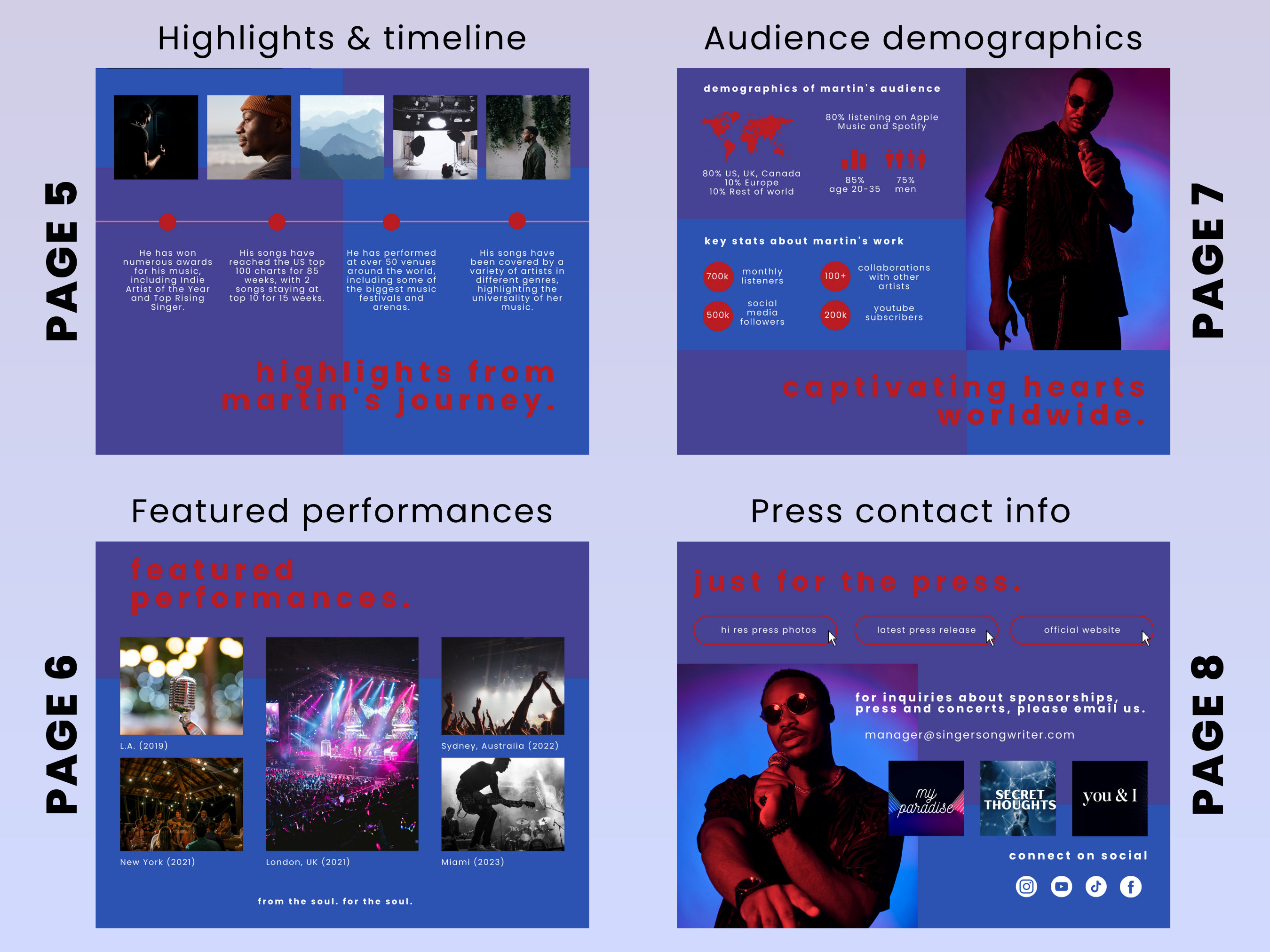 8 Page Music Electronic Press Kit EPK for Musicians Artist Media Kit 8 Page Music Electronic Press Kit EPK for Musicians Artist Media Kit
