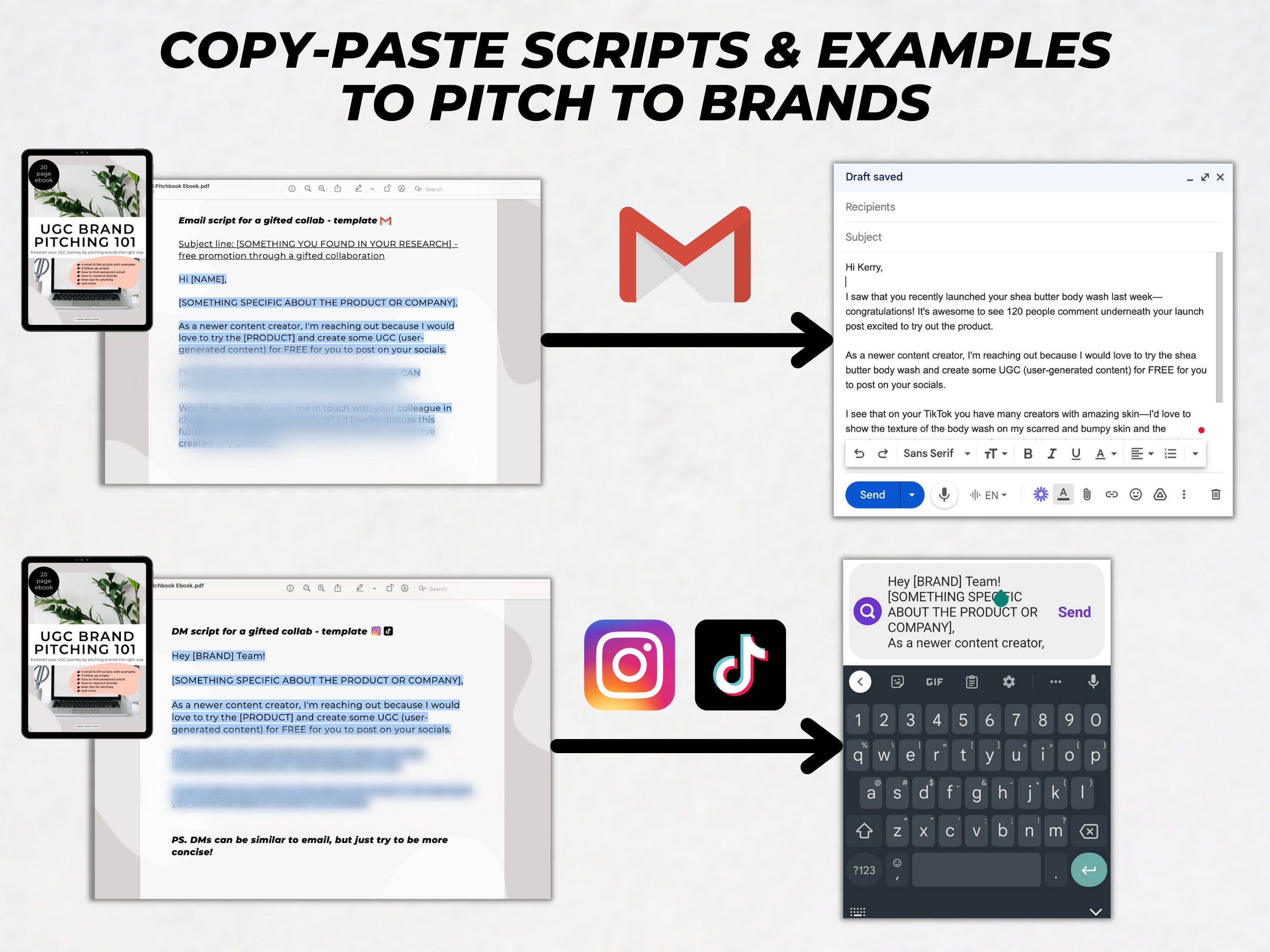 Ugc Script Example UGC Brand Pitching Guide, UGC Email Pitch Template, Ugc Brand Pitch ...