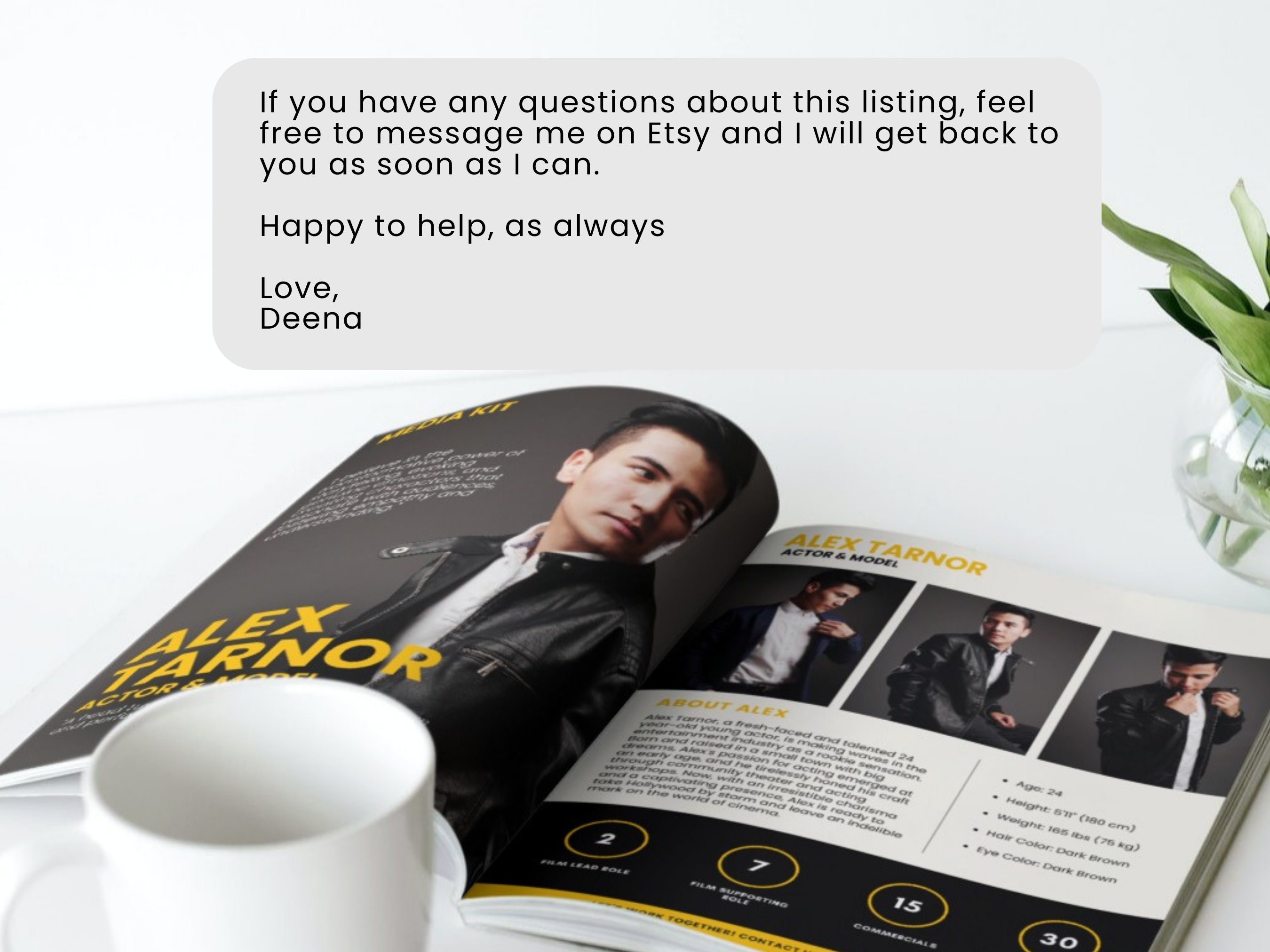 5-page Actor Media Kit Canva Template Actor Press Kit EPK for Actors ...